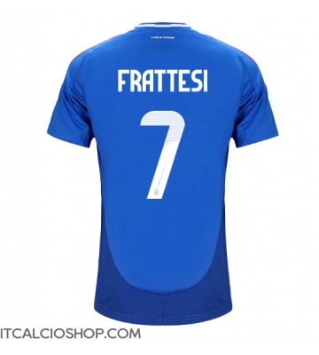 Italia Davide Frattesi #7 Prima Maglia Europei 2024 Manica Corta